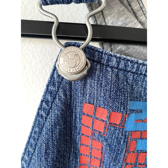 Vintage Disney Store Mickey Mouse Denim Overalls Toddler 3T Y2K - Picture 3 of 10